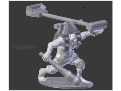 ogro goblin vendedor ambulante catapulta randytayler 3d print model - Mito3D