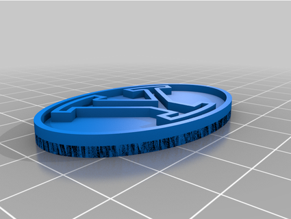 byu logo keychain rianocerous 3d print model - Mito3D