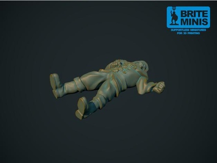 casualty 28mm supportless fdm friendly briteminis 3d print model - Mito3D