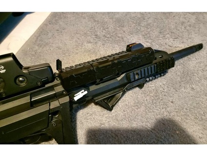 airsoft scorpion evo carbine battery box m-lok wulfshield 3d print model - Mito3D