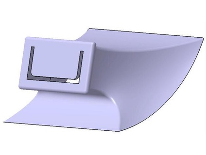 joint arrière pare chocs mercedes Ponton wobot 3d print model - Mito3D