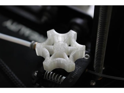 creality ender 3 microswiss direct drive extruder motor knob un blanc 3d print model - Mito3D
