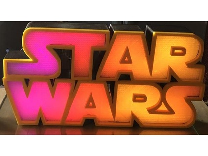 led star wars logo toddahhhh 3d print model - Mito3D