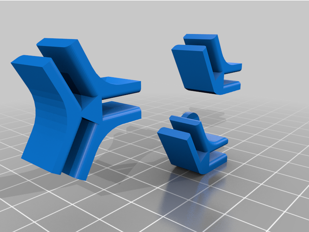 hexagon shelf brackets short version laserkittydesigns 3D print model - Mito3D