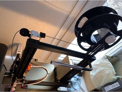 ender 3 z-axis lead screw filament runout sensor dust filter holder qnub 3d print model - Mito3D