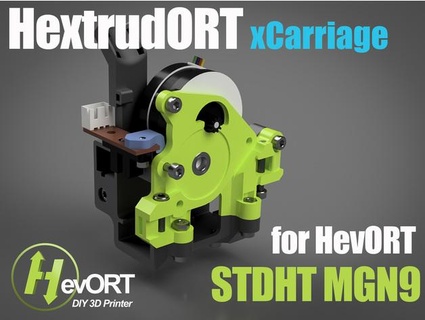 hextrudort - carriage hevort std hd mgn9 config miragec 3d print model - Mito3D