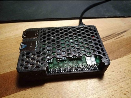 raspberry pi 4 snap fit mesh case gpio access neocode 3d print model - Mito3D