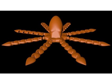 articulated octopus - universal ball joints mdherren 3d print model - Mito3D