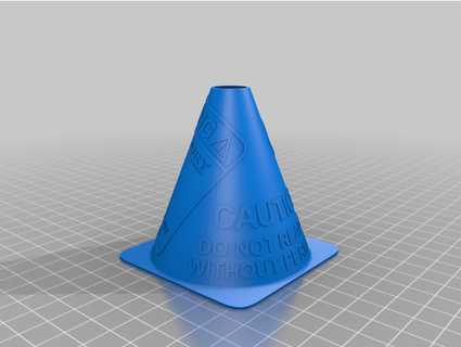 traffic cone - warning sign kicking version qsr 3d print model - Mito3D