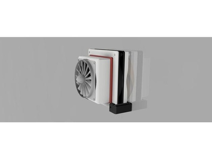 120mm axial ventilador turbina rehacer oleada 3d print model - Mito3D