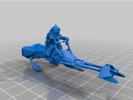 ewok Speeder Fahrräder Star Kriege Legion Rahmen mcanultyminiaturen 3d print model - Mito3D