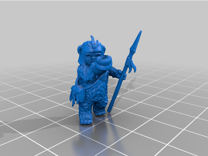 ewok vaillant klaxon étoile guerres légion échelle mcanultyminiatures 3d print model - Mito3D