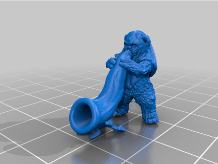 ewok cuerno alpino estrella guerras legión escala mcanultyminiaturas 3d print model - Mito3D