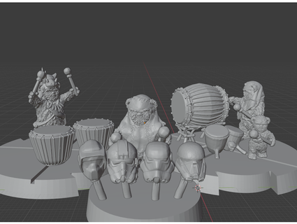 ewok batteurs étoile guerres légion échelle mcanultyminiatures 3d print model - Mito3D