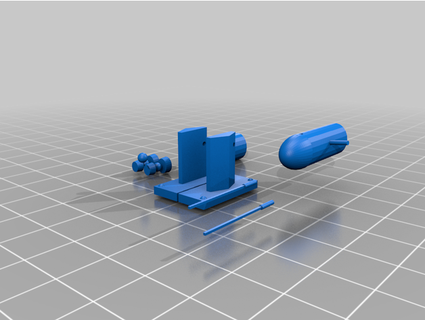 trabajando 3d impreso cañón opuesto 3d print model - Mito3D