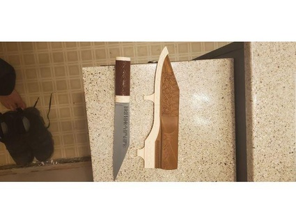 anglo-saxon viking seax knife sheath frogbear02 3d print model - Mito3D