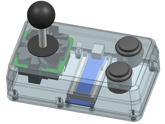 manette jeu rétro arcade pc schlumpf999 3D print model - Mito3D