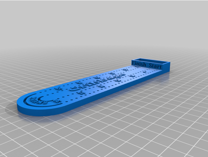 half size cribbage board v2 jkills 3d print model - Mito3D