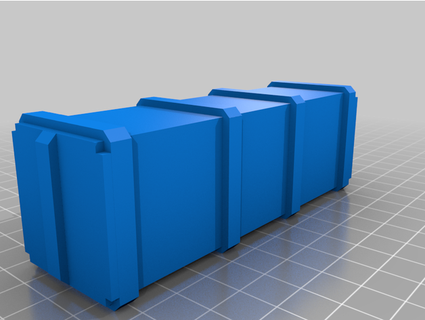 simple wooden crate lilbiba400 3d print model - Mito3D