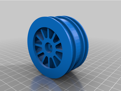 kyosho optima wheel 22 tire spokes hudnuts 3d print model - Mito3D