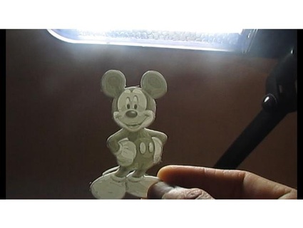 litofania llavero Mickey ratón gorrón 3d print model - Mito3D