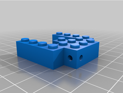 building block key holder letter w teamm 3d print model - Mito3D