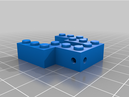 building block key holder letter v teamm 3d print model - Mito3D