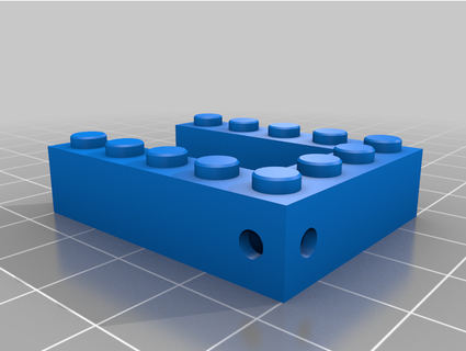 building block key holder letter u teamm 3d print model - Mito3D
