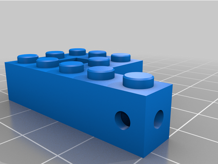 building block key holder letter p teamm 3d print model - Mito3D