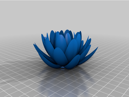 l'eau lilly lotus fleur v2 Raizetto 3d print model - Mito3D