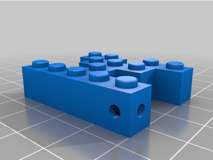 building block key holder letter k teamm 3d print model - Mito3D
