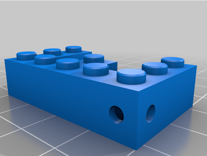 building block key holder letter e teamm 3d print model - Mito3D