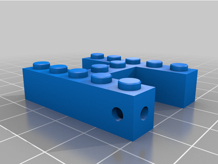 building block key holder letter h teamm 3d print model - Mito3D