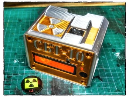 arduino sbt10 geiger mostrador doble color mmichstix 3d print model - Mito3D