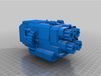 twin vulcan mega bolter artwolf 3d print model - Mito3D