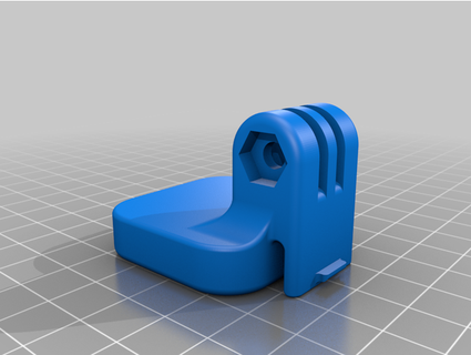 gopro base piatto montare circuito blu 3d print model - Mito3D