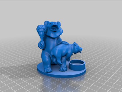 Urso banho esperando banho alexstormnd 3d print model - Mito3D