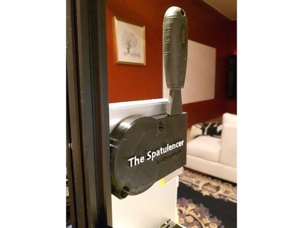 spatulencer - ender 3 pro psu fan silencer spatula holder thingwizard 3d print model - Mito3D