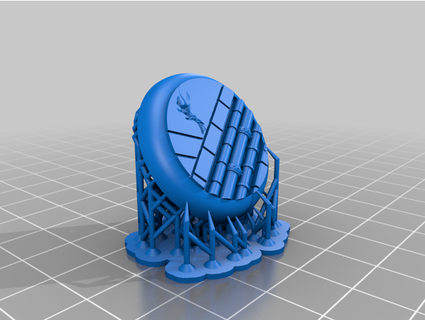round lipped base sample - sci fi industrial warcaster compatible thunderhead 3d print model - Mito3D