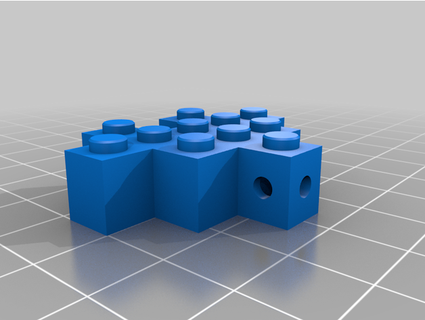 building block key holder heart shape teamm 3d print model - Mito3D