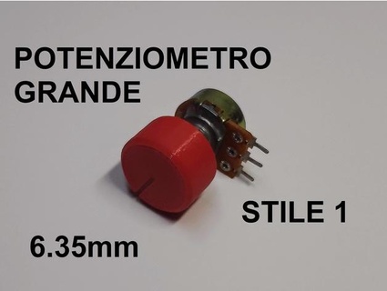 potenciômetro estilo 1 bolacha fx faça 3d print model - Mito3D