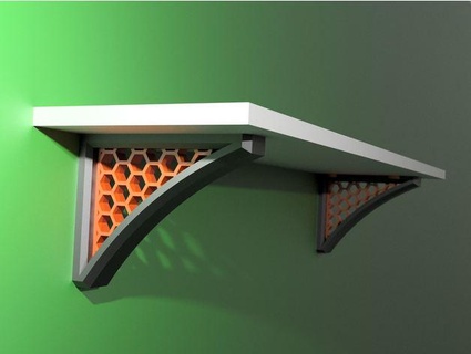 shelf support bracket v2 condruttoma 3d print model - Mito3D