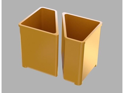 stanley organizer - half size small bin diagonal split westendriot 3d print model - Mito3D