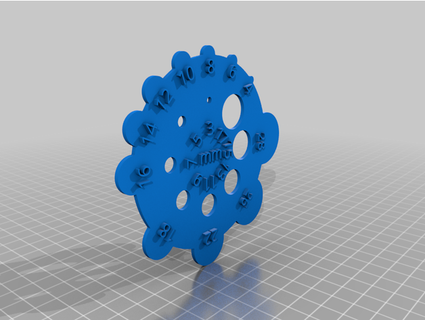 círculo calibre modelo plasticybits 3d print model - Mito3D
