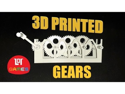 compound gear train - spur gears mechanism lot10games 3d print model - Mito3D