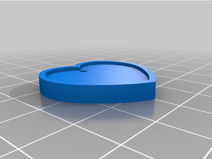 kalp boncuk buton trepsidonia 3d print model - Mito3D