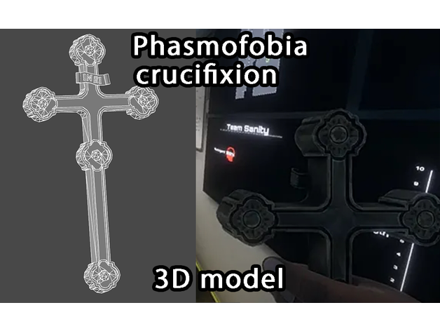 phasmofobia crucifixion cross mausrpj 3D print model - Mito3D