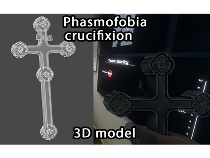 phasmofobia crucifixion cross mausrpj 3d print model - Mito3D