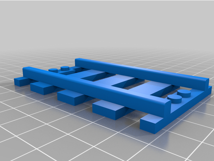 court chemin fer Piste GeoTrax espacement lego joindre éclatement 3d print model - Mito3D