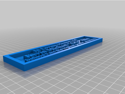 gg allin memorial bench plaque thombus 3d print model - Mito3D